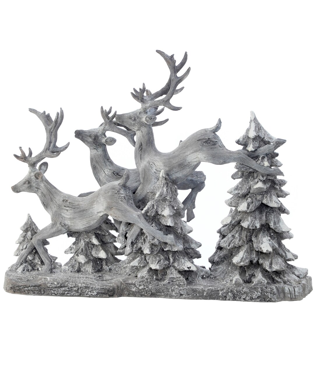 Contemporary Home Living 16.25" Forest Trail Leaping Deer Christmas Tabletop Decoration